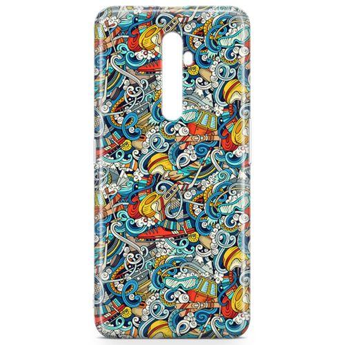 Oppo Reno2 Z 2019 Kılıf Uludağ Doodle Arka Kapak Koruma Desenli Full Koruyucu