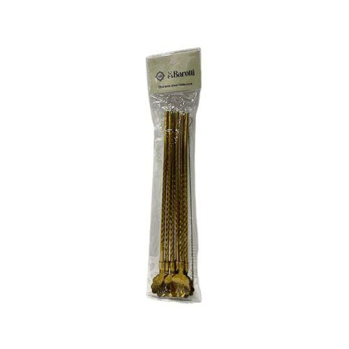 6'li Gold Kaşıklı Pipet