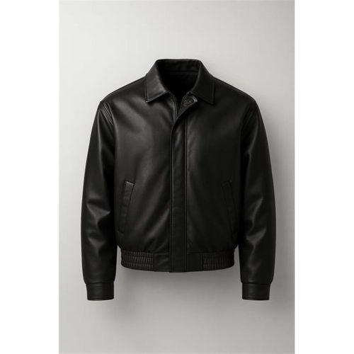 Oversize Premium Deri Ceket/Mont - Siyah