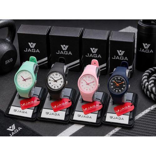 JAGA Unisex Rakamlı Kadran Çocuk Kol Saati 100 Mt Su Geçirmez Spor Silikon Kordonlu JG.12