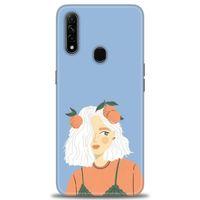 Oppo A31 Kılıf HD Baskılı Kılıf - Beyaz Saçlı Kız + Tam Ekran Koruyucu