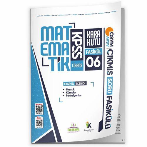2026 KPSS Matematik Kara Kutu 6 Fasikül ÖSYM Çıkmış Soru MANTIK-KÜMELER-FONKSİYONLAR Modüler Set