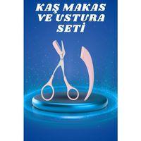 Profesyonel Taraklı Kaş Usturası Ve Kaş Makası Bıyık Alma Kaş Usturası