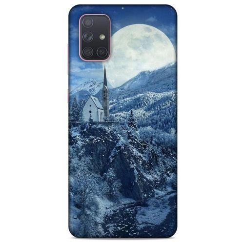 Samsung Galaxy A71 Kılıf Snowix (49) Ultra Silikon Kılıf Beyaz Mavi