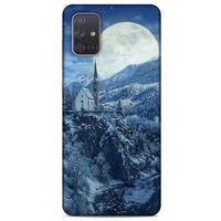 Samsung Galaxy A71 Kılıf Snowix (49) Ultra Silikon Kılıf Beyaz Mavi