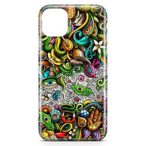 Apple iPhone 11 Pro Kılıf Hindistan Doodle Arka Kapak Koruma Desenli Full Koruyucu