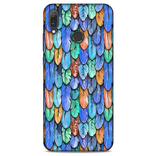 Huawei Y9 2019 Kılıf Desenli Özel Seri Tüyler (37) Silicone Cover