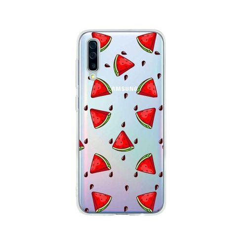 Samsung A50 Karpuz Dilimleri Desenli Premium Şeffaf Silikon Kılıf