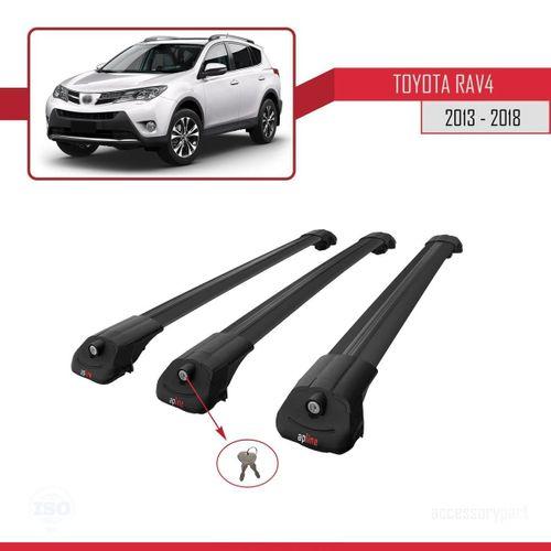 Toyota RAV4 2013-2018 Arası ile uyumlu ACE-1 Ara Atkı Tavan Barı SİYAH 3 ADET BAR