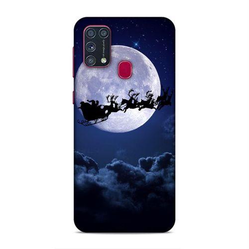 Samsung Galaxy M31 Kılıf Noel Baba Ve Geyikleri Arka Kapak Silikon Koruma Full Koruyucu
