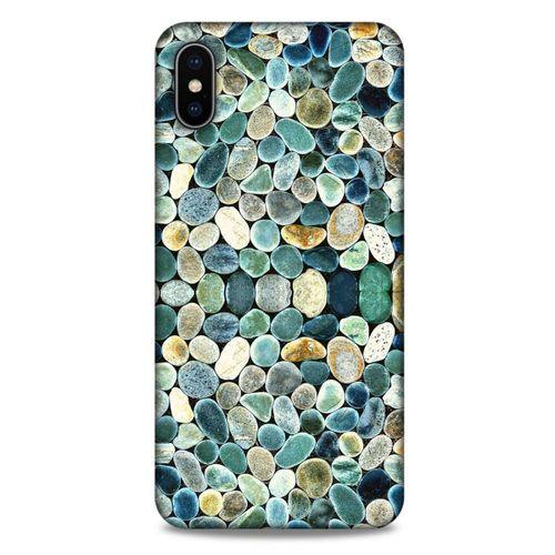 Apple iPhone XS Max Kılıf Baskılı Özel Seri Taşlı (48) Bumper Kılıf