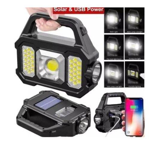 Polizei P-880a Solar Powerbanklı Şarjlı Taşınabilir Güçlü Fener