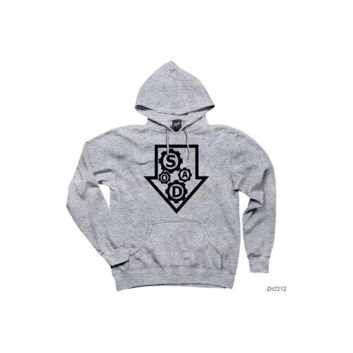 System of a Down Wheel Gri Kapşonlu Sweatshirt Hoodie