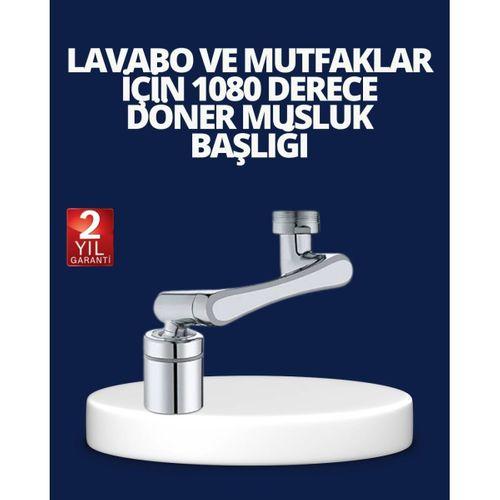 Esnek 1080° Musluk Başlığı 3 Eklemli Hareketli Su Modlu Lavabo Atı
