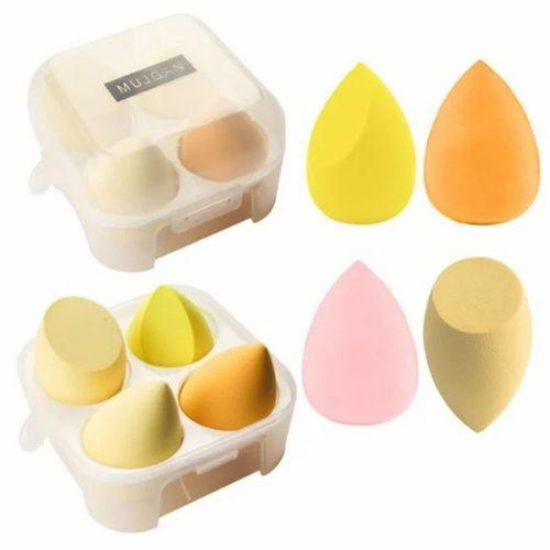 4'lü Kapaklı Armut Makyaj Süngeri Seti