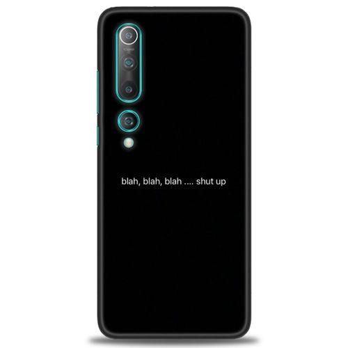 Xiaomi Mi 10 Kılıf HD Baskılı Kılıf - Shut Up + Tam Ekran Koruyucu