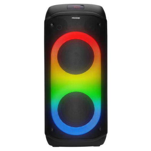 MICROLAB M61, 80W, Taşınabilir, BT/USB/AUX/TF/TWS, RGB Işıklı, 2400mAh Batarya, 2adet VHF Mikrofon, Karaoke/Parti, Bluetooth Speaker,