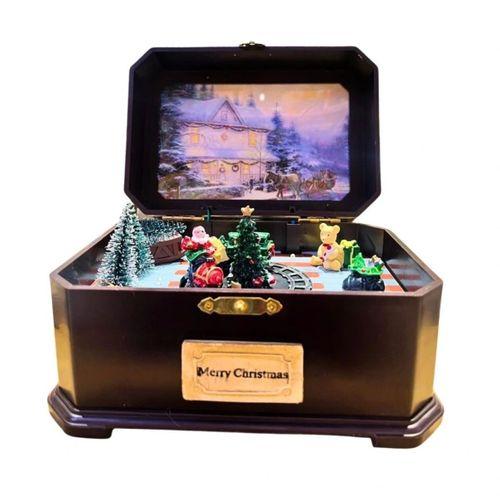 Yılbaşı Süsü Büyük Boy Ahşap Müzik Kutusu