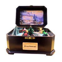 Yılbaşı Süsü Büyük Boy Ahşap Müzik Kutusu