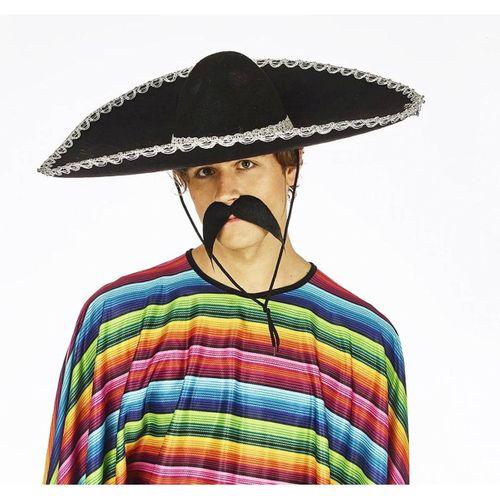 Sombrero Meksika Şapkası Gümüş Şeritli Yetişkin Boy