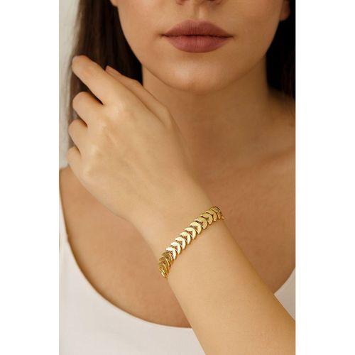 Balık Kılçığı Yassı Gold Kaplama Künye Kılçık Bileklik – 454