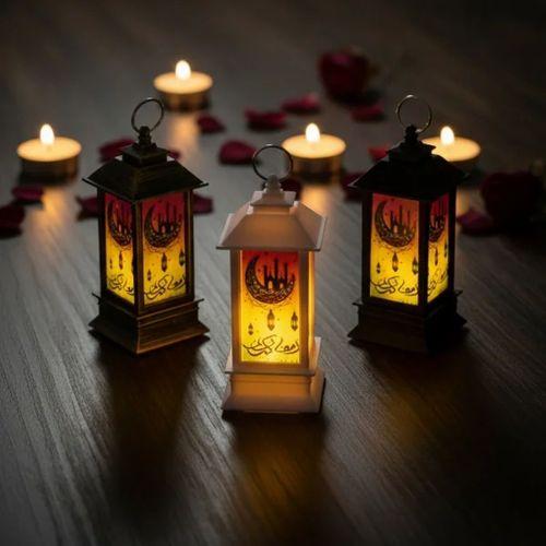Ramazan Temalı Küçük Kare Kubbe Led Lamba