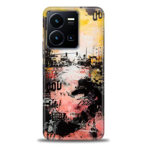 Vivo Y35 Kılıf HD Baskılı Kılıf - Karışık Baskı + Tam Ekran Koruyucu