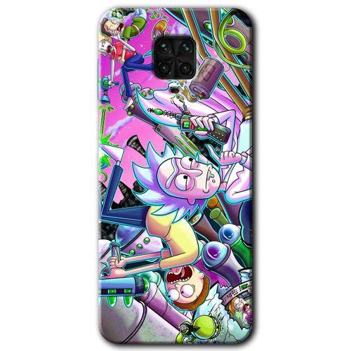 BeRa Aksesuar  Xiaomi Redmi Note 9s Kılıf Baskılı Kapak - Graffiti Çizgi Film +Tam Kaplayan Mat Seramik