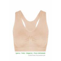 Alışveriş Meydanı Kadın Ten Pedsiz Likralı Sporcu Sütyeni Büstiyeri