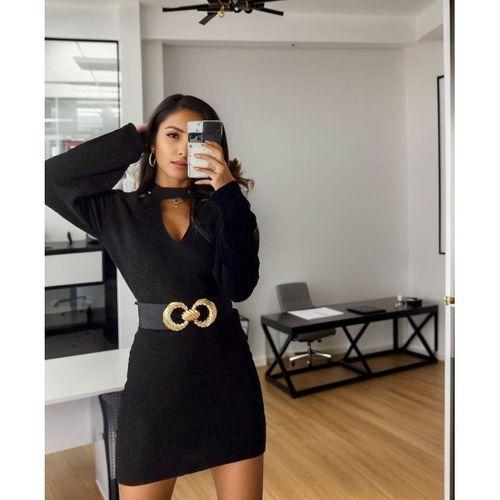 Kadın Uzun Kollu Omuzları Açık Boyundan şerit Detay Kaşkorse Elbise