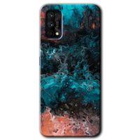 Potkal Hediye Fabrikası Realme 7 Pro Kılıf HD Desen Baskılı Arka Kapak - Liquid Colorfull