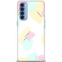 Oppo Reno 4 Pro Kılıf HD Baskılı Kılıf - Renkler Çubuklar + Tam Ekran Koruyucu