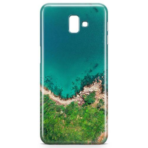 Samsung Galaxy J6 Plus Kılıf Mavi Tur Arka Kapak Koruma Desenli Full Koruyucu