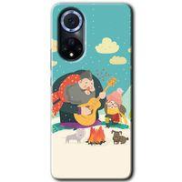 Huawei Nova 9 Kılıf HD Desen Baskılı Arka Kapak - Kış Pikniği + Kırılmaz Cam