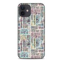 Apple iPhone 12 Kılıf Pastel Renkler (7) Telefon Kılıfı Pembe Mavi