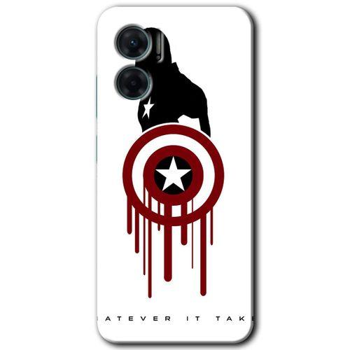Xiaomi Redmi Note 11E HD Baskılı Kılıf + 9D Tam Ekran Koruyucu - Captain Amerika