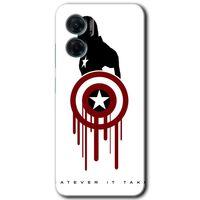 Xiaomi Redmi Note 11E HD Baskılı Kılıf + 9D Tam Ekran Koruyucu - Captain Amerika
