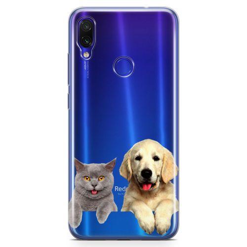 Xiaomi Redmi Note 7 Pro Kılıf Scottish Fold Kedi Ve Köpek Arka Kapak Koruma Desenli Full Koruyucu