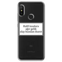 Xiaomi Mi A2 Lite Kılıf HD Yazı Baskılı Silikon Arka Kapak - Yazı 2