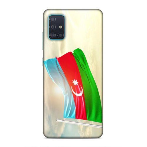 Samsung Galaxy A51 Uyumlu Kılıf Azarbaijan (7) Telefon Kılıfı Gökyüzü Bayrak