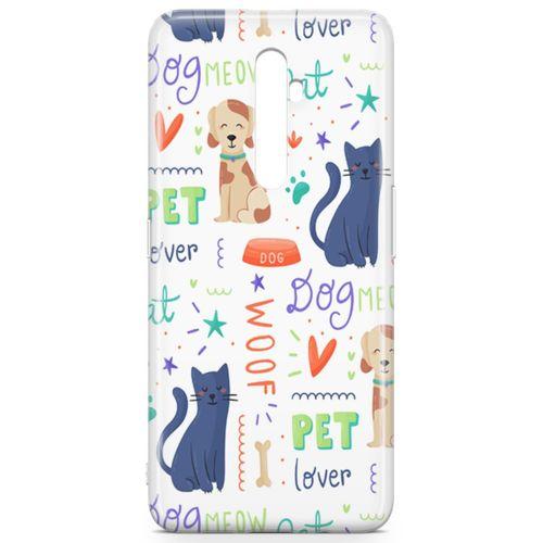 Oppo Reno2 Z 2019 Kılıf Sevimli Kedi Köpek Arka Kapak Koruma Desenli Full Koruyucu