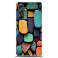 Samsung Galaxy A54 Kılıf HD Baskılı Kılıf - Renkli Taşlar + Tam Ekran Koruyucu