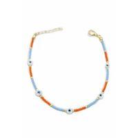 Nazar Boncuklu  Halhal - Beyaz