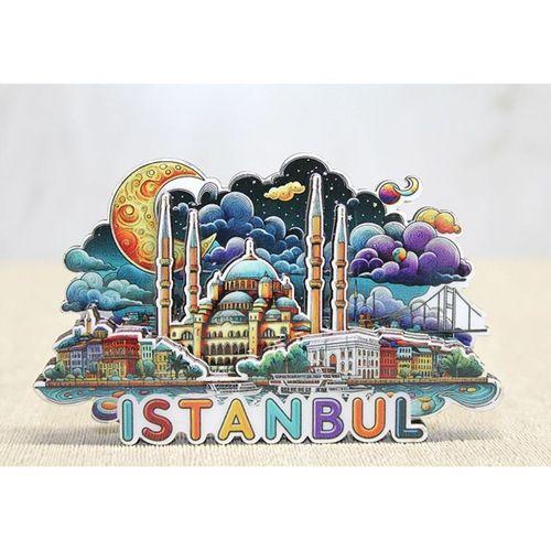 Ahşap İstanbul Temalı Magnet - Model 1