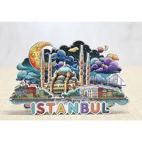 Ahşap İstanbul Temalı Magnet - Model 1
