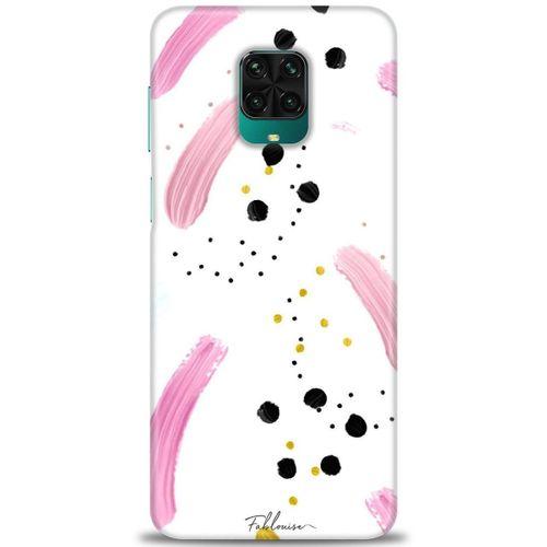 Xiaomi Redmi Note 9S Kılıf HD Baskılı Kılıf - Pembe ve Benekler + Tam Ekran Koruyucu