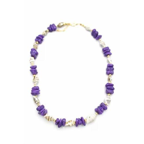 Deniz Kabuğu Kolye - Mor