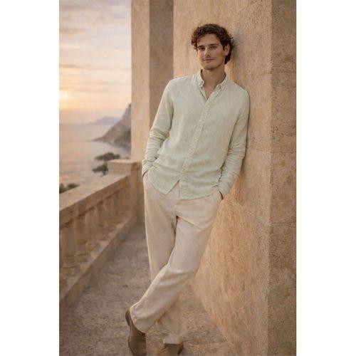 Bien Pamuk Keten Erkek Gömlek - Çağla