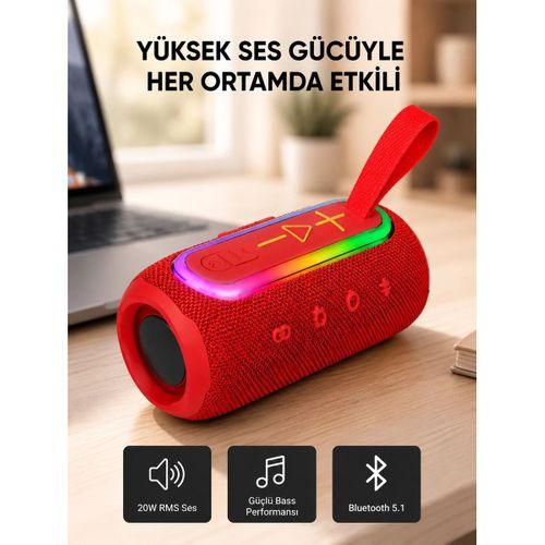 Mavi Taşınabilir Bluetooth Hoparlör Kompakt Tasarım Ve Güçlü Ses