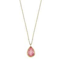 14 Ayar Altın Kolye Pembe Taşlı 1.10 Gram